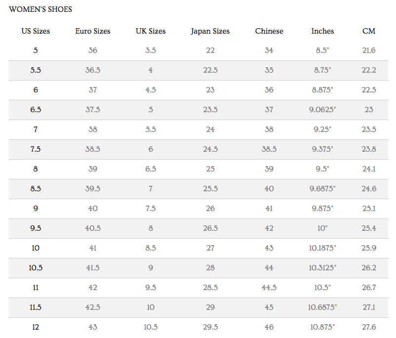 Размеры true. Japan Size обуви. UGG Размеры. UGG Size Chart. Cos обувь женская.