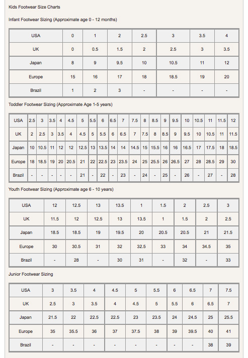 Timberland Size Chart Shoes | vlr.eng.br