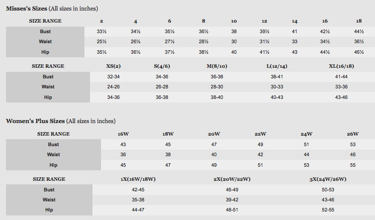 COLUMBIA - Women's Clothing Sizing Chart