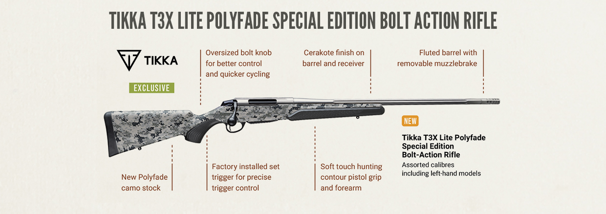 Tikka T3x Hunter Left Handed bolt-action rifle chambered in 6.5 Creedmoor -  JTH Agency