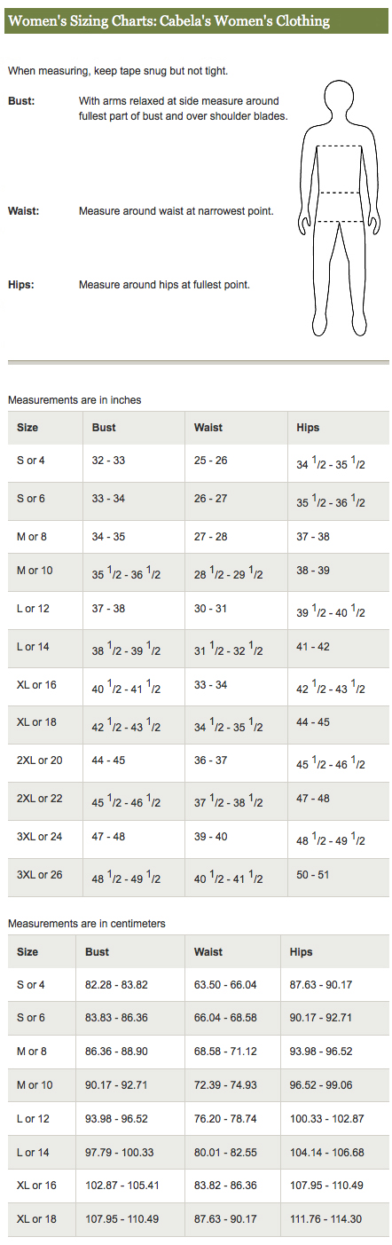 Cabelas Waders Size Chart